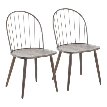 LUMISOURCE Riley High Back Chair - Set of 2 PR CH-RILEYHB BZBN2